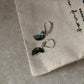Women’s 925 sterling silver labradorite moon design lever back earrings  
