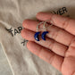 Women’s 925 Sterling silver lapis lazuli moon lever back earrings