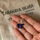 925 Sterling Silver Lapis Lazuli Moon Lever Back Earrings close-up  