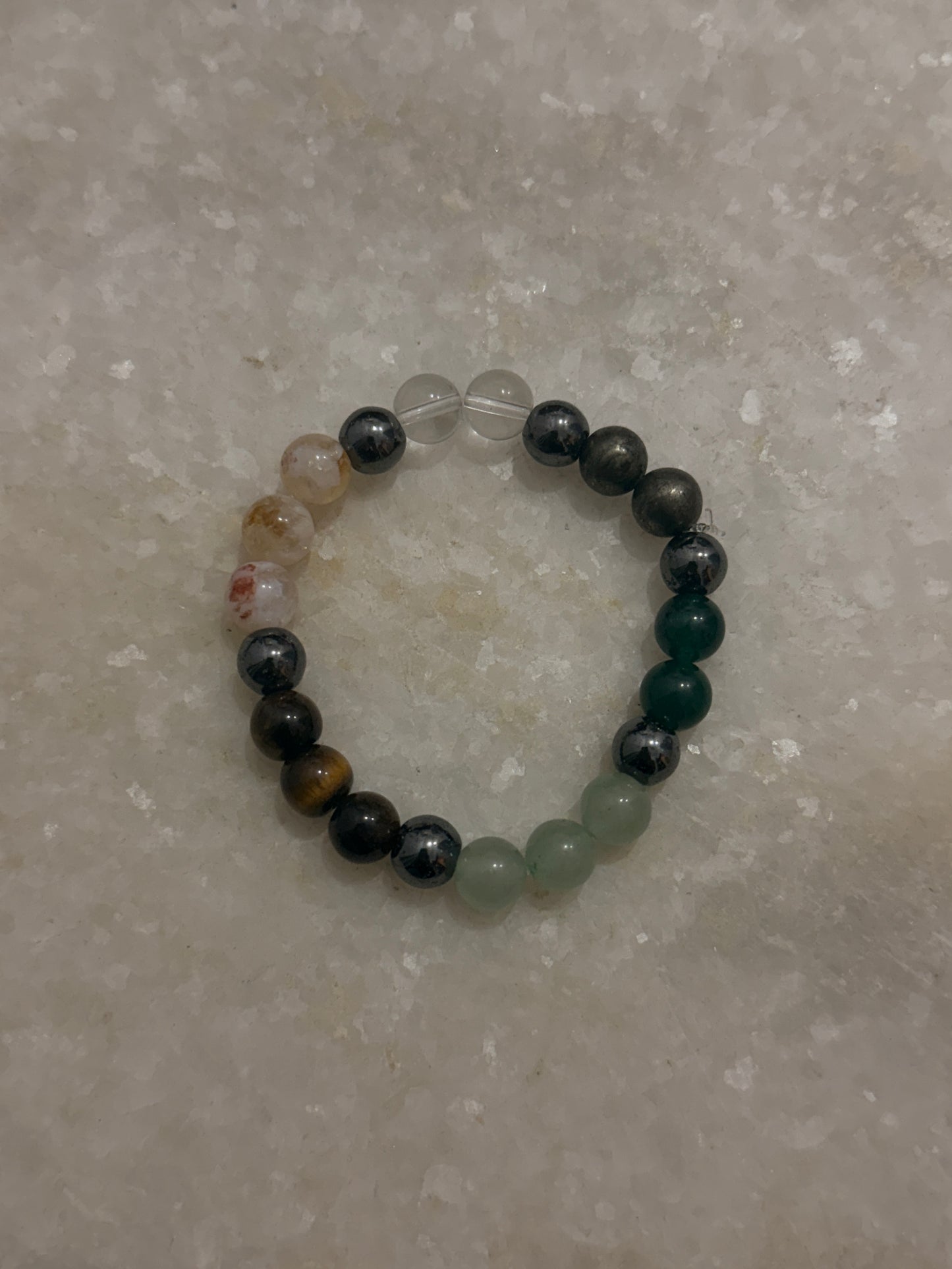 handcrafted dhan yog karz mukti natural crystal bead bracelet 8mm