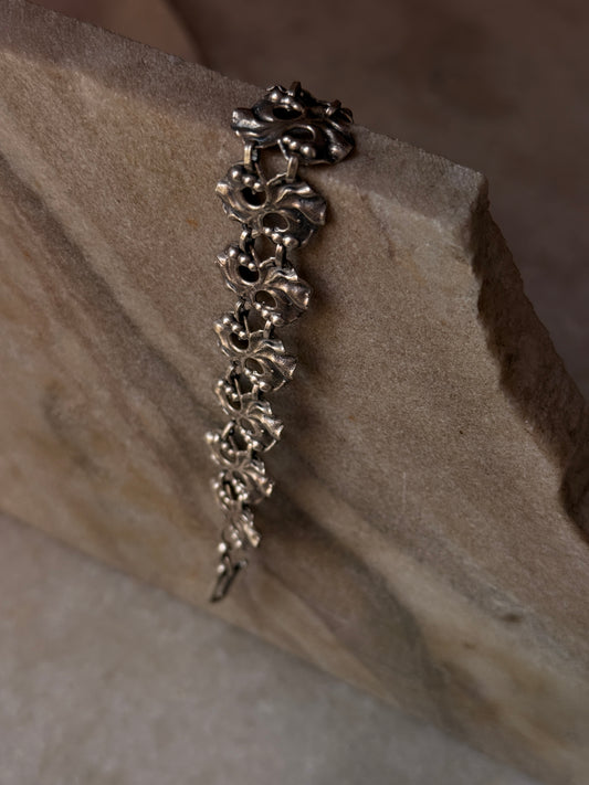 925 Sterling Silver Antique Shell Bracelet