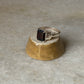 Deep red garnet rectangular 925 sterling silver ring  