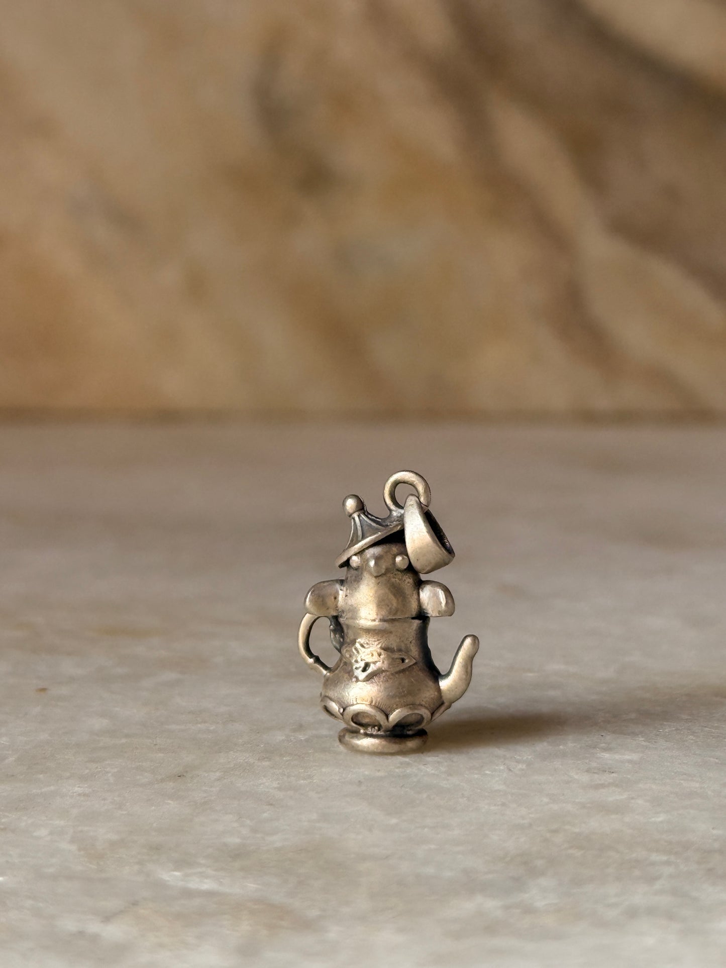 925 sterling silver tea pot kettle pendant necklace 