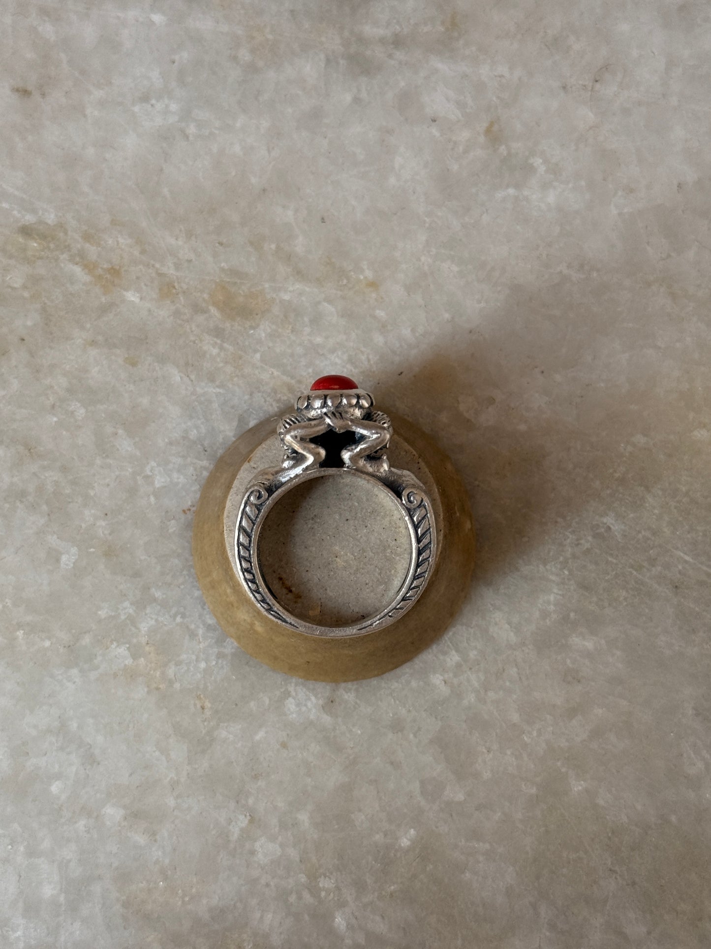 classic 925 sterling silver twin sirens ocean ring