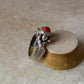 handcrafted 925 sterling silver twin sirens coral ring