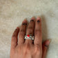 925 sterling silver twin sirens coral-inspired ocean mythology ring  