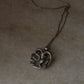  artisan 925 sterling silver snake heart statement necklace