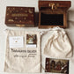 Handmade wooden gift box for rings and silver jewelry storage and packaging 