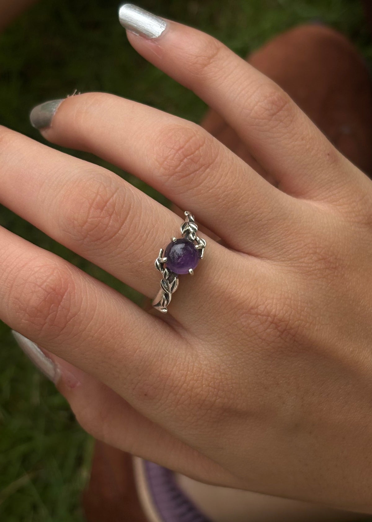 925 Sterling Silver Amethyst Forest Enchantment Ring
