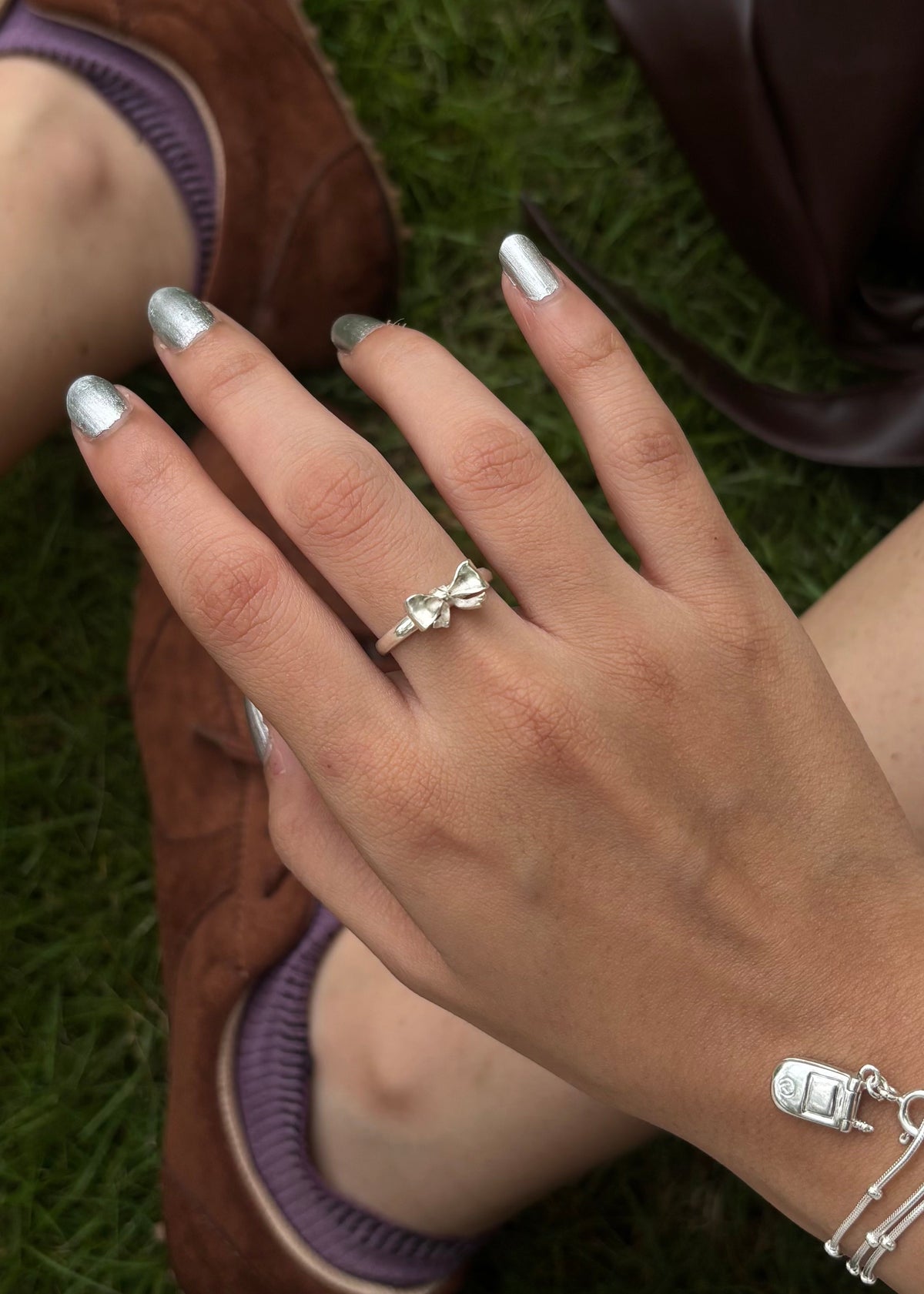 925 Sterling Silver 3D Pretty Boho Bow / Ribbon 🎀 Ring