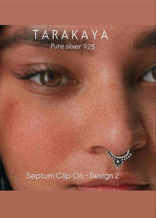 925 Sterling Silver Septum Clip On - Design 2
