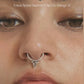 925 Sterling Silver Tribal Spiral Septum Clip On- Design 12