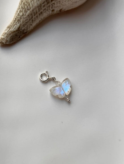 Rainbow Moonstone Butterfly Charm