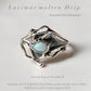 925 Sterling Silver New Larimar Molten Drip Ring