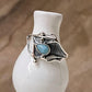 925 Sterling Silver New Larimar Molten Drip Ring