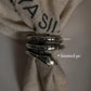 Handcrafted chunky silver ring featuring a serpent motif