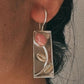 Elegant Rhodocrosite Flower Earrings in Silver