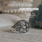 Elegant Seed of Life dome ring in sterling silver