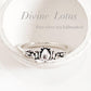 Elegant Silver Ring with Moving Lotus Flower