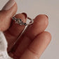 Silver Ring with Dynamic Moving Lotus Motif