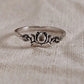Handcrafted Silver Ring with Moving Lotus Flower
