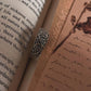 Antique Style Thick Band Silver Ring with Vintage Motif