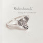 Chic Boho Hathi Silver Ring with Elephant Design