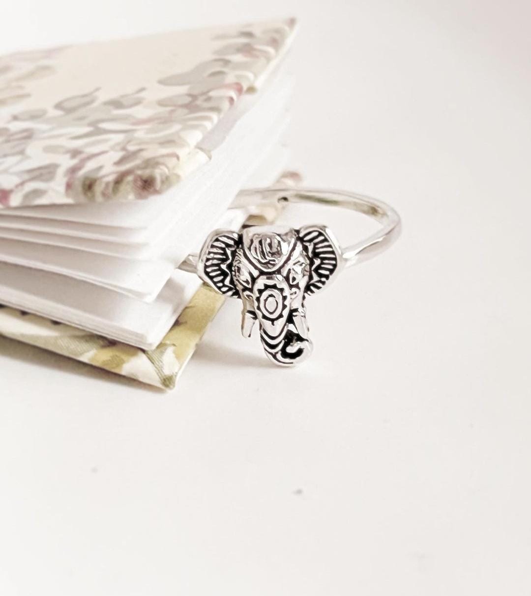 Boho Hathi Silver Ring