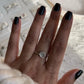 Charming silver ring with natural shell accent