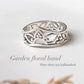 Handcrafted Garden Band Ring in Sterling Silver