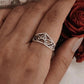 Elegant Garden Design Silver Band Ring