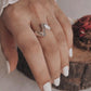 Handcrafted abstract sculpture-inspired silver ring