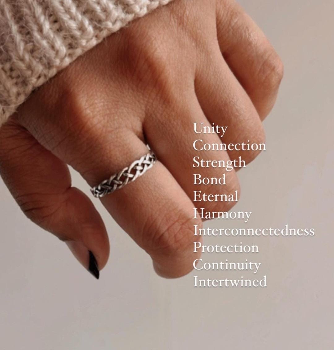 Chic Braided Knot Silver Band