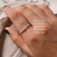 Close-up of classic rope design stackable silver ring