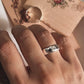 Chunky Hammered Thick Band Silver Ring