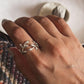 Nature-inspired willow leaf silver ring
