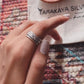 Boho-style Rawa tribal spinner ring in silver