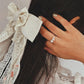 Delicate Bow Shape Silver Ring