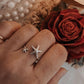 Charming starfish adjustable ring in sterling silver