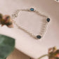 Labradorite 3 Stone Silver Bracelet