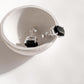 925 sterling silver Stud Earrings with 7MM Oval Cut Black Onyx