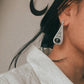 Elegant tribal drop earrings with black onyx accents