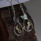 Boho Peridot Forest Enchantment Silver Earrings