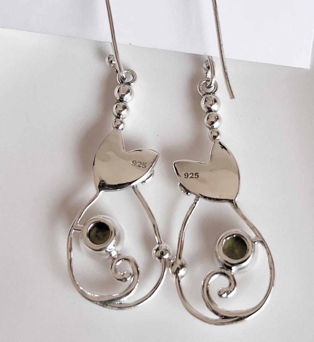 Unique Peridot Forest Enchantment Sterling Silver Earrings