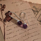 Charming round cut amethyst earrings on 925 sterling silver hooks.