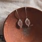 Elegant Rose Quartz Boho Silver Hook Earrings