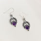 Sterling Silver Amethyst Rawa Hook Earrings 