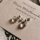 Handmade Clear Quartz Heart Silver Earrings