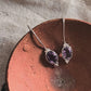 Elegant Amethyst Boho Earrings with Silver Hooks