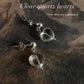 Clear Quartz Heart Earrings with Silver 